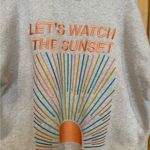 Dandy WorldWide Gray Sweatshirt- “let’s watch the sunset” size xlarge